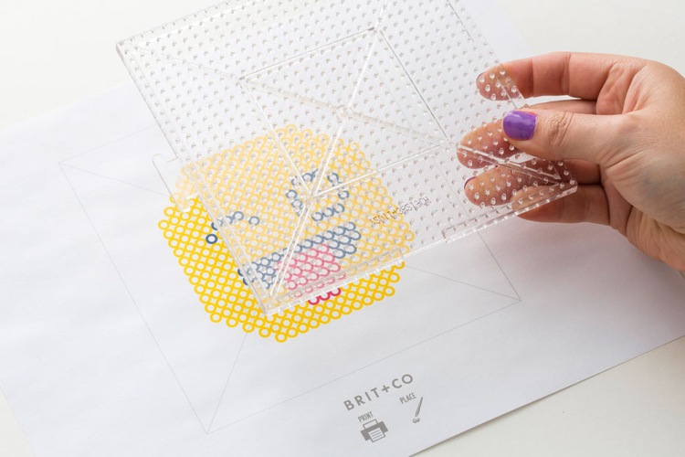 Tinker emoji-template-print-square-pegboard de contas de ferro