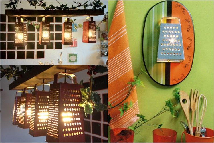 Faça você mesmo as decorações do jardim, ralador de queijo-luzes-parede-teto