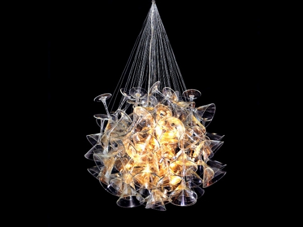 Candelabro de vidro lustre toque design vitrine iluminação idéias de decoração