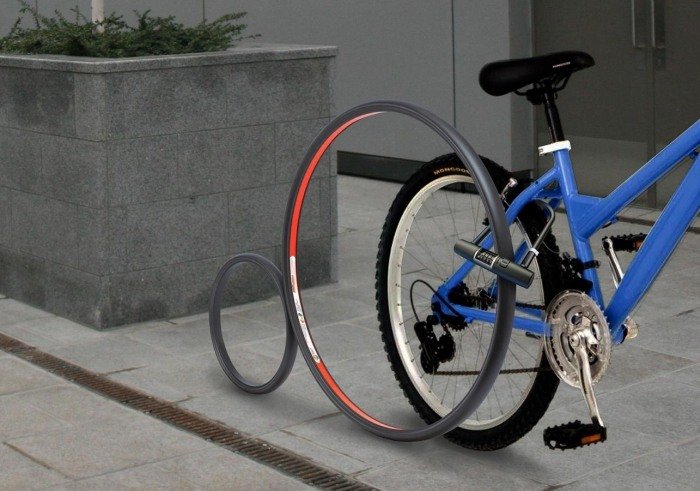 Uma única bicicleta-rack-design-urbano-possibilidades de armazenamento-modelos inovadores