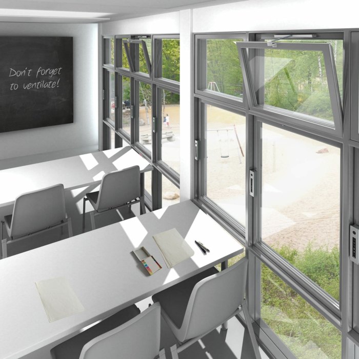 mesas de lousa de tecnologia automática de escola de ventilação de escritório