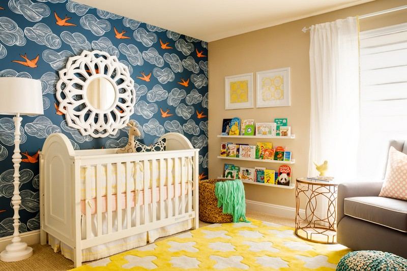 Idéias para meninos com design de quarto de bebê colorido