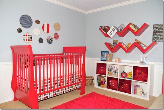 Baby-room-design-decoration-ideas-red-furniture