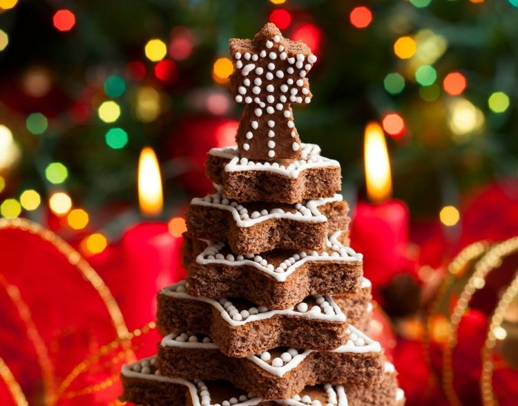 Cozinhar para bolo de natal-pirâmide-estrelas-esmalte-ideias-crianças