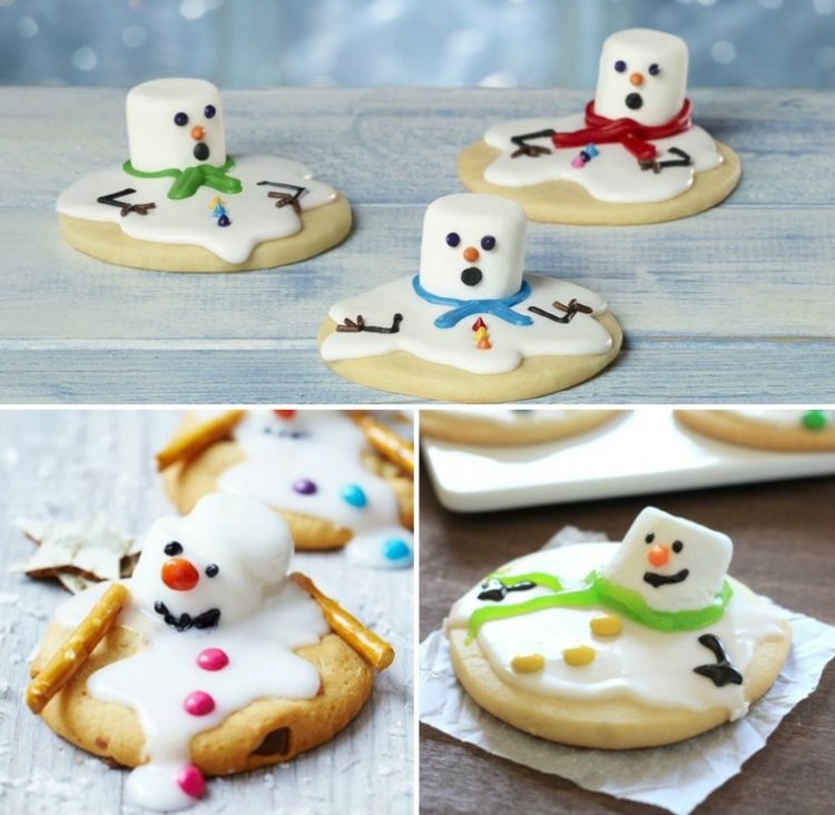 assar-natal-derreter-boneco de neve-biscoitos-biscoitos-faça-você-mesmo