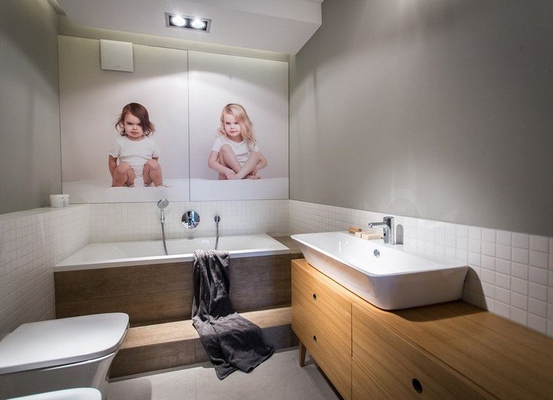 Banheiro-design-foto-papel de parede-parede-fotos de crianças