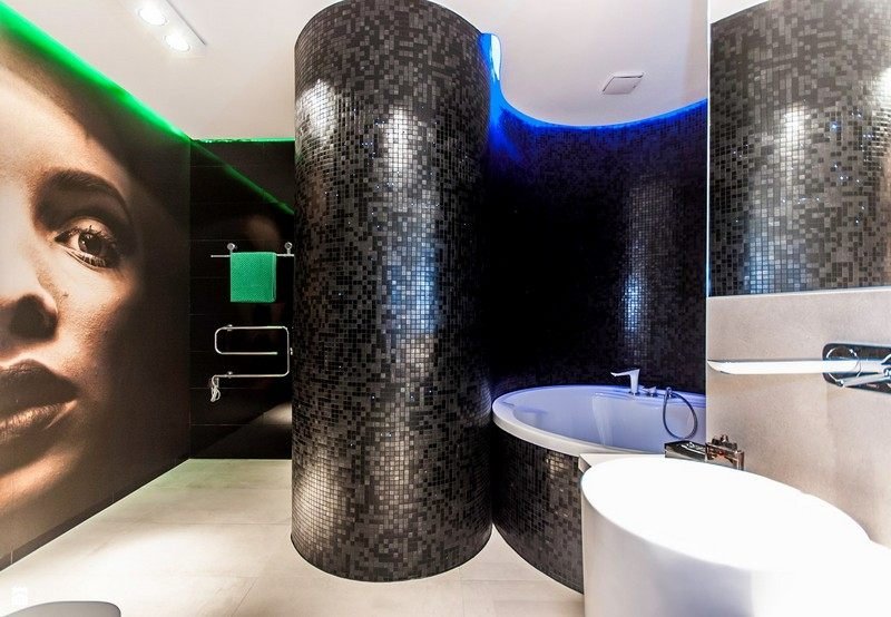 Banheiro-design-modern-ideias-mosaico de azulejos