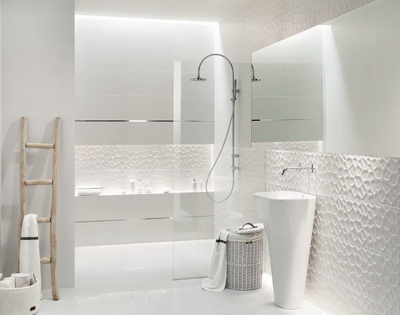 Projete o banheiro -moderno-banheiro ideias-branco-azulejos-modernos