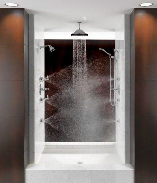 banheiro chuveiro idéias de design chuveiros laterais chuva suave