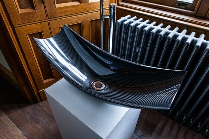 ideia de design forma de pia de banheiro aquecimento moderno