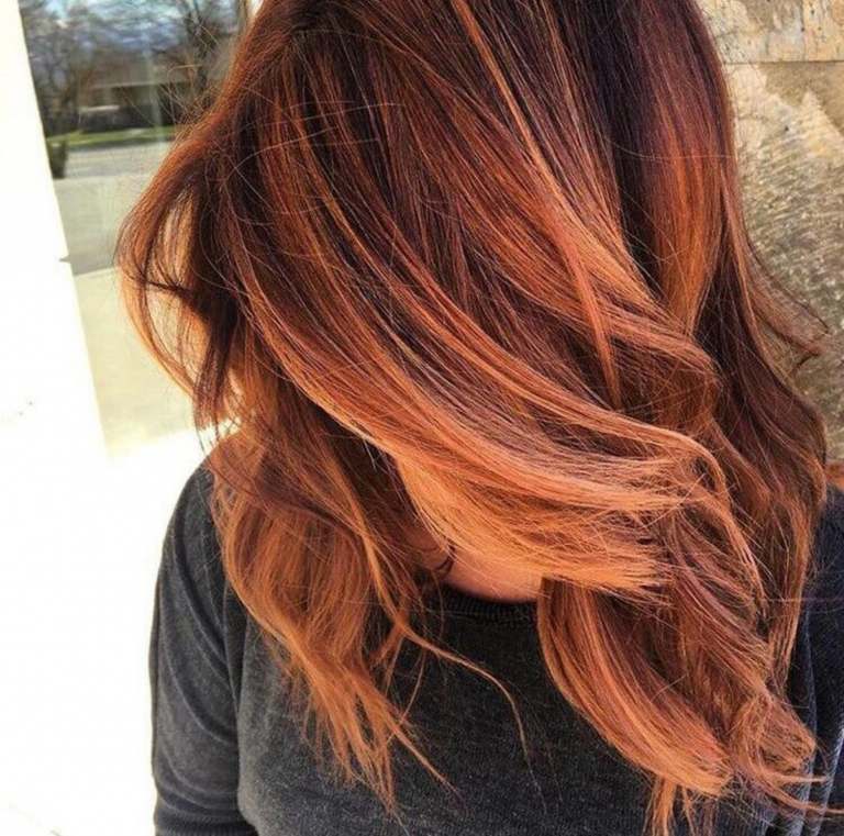 Balayage cobre vermelho em cabelos castanhos, dicas de cuidados com o cabelo