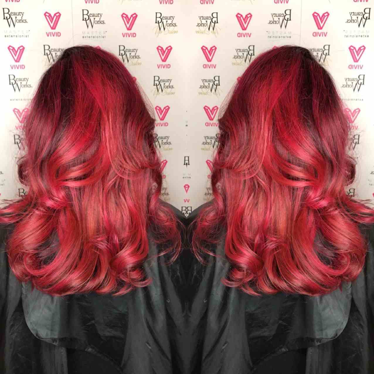 Cabelo Vermelho Brilhante Tendências de Cabelo Mulheres Vermelho Balayage