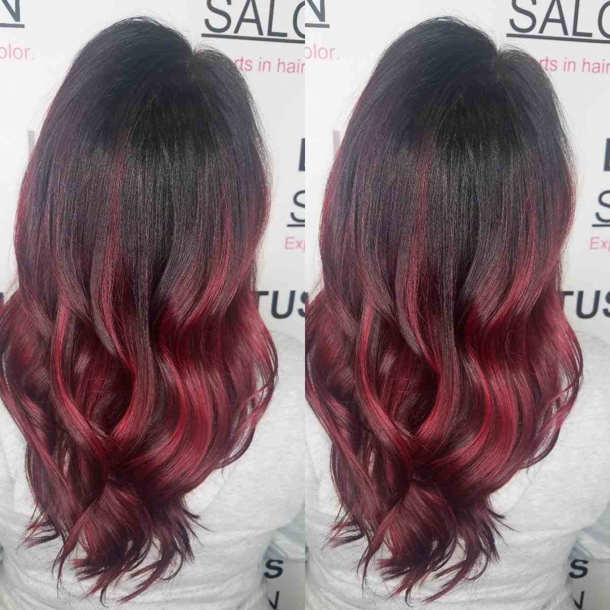 Cabelo vermelho cor de vinho balayage vermelho em dicas de cuidados com o cabelo escuro