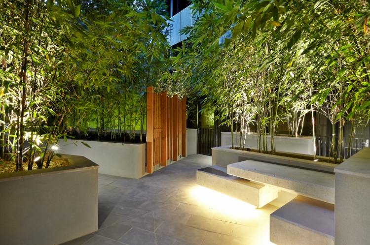 bambu-kubel-privacidade-proteção-terraço-cama elevada-concreto-iluminação indireta