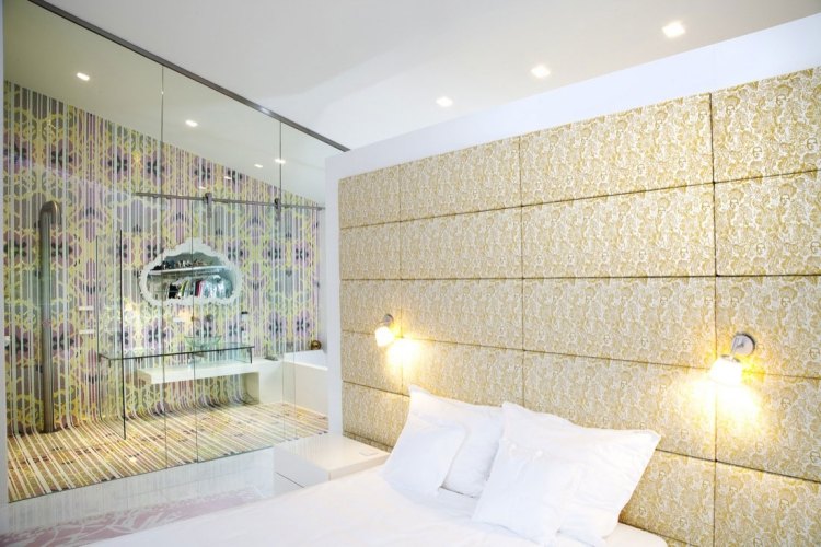 barroco-design-marcel-vagueias-quarto-branco-cabeceira-tecido-estofado-padrão-ouro