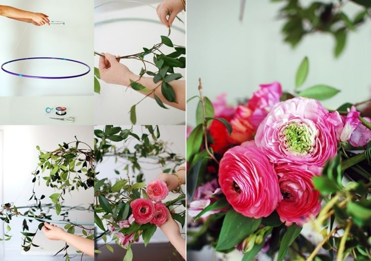 Ideias de artesanato de primavera para adultos - instruções para fazer decorações florais