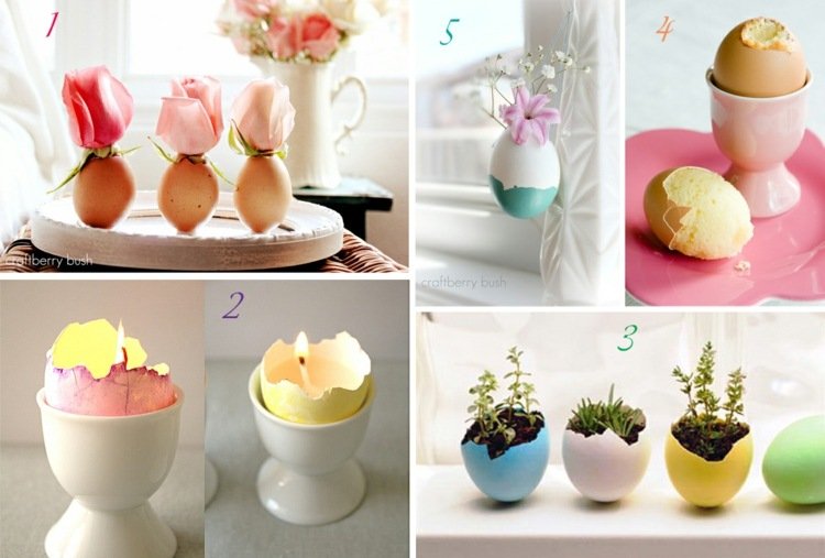 artesanato para a páscoa e a primavera vasos de flores ideia cascas de ovo