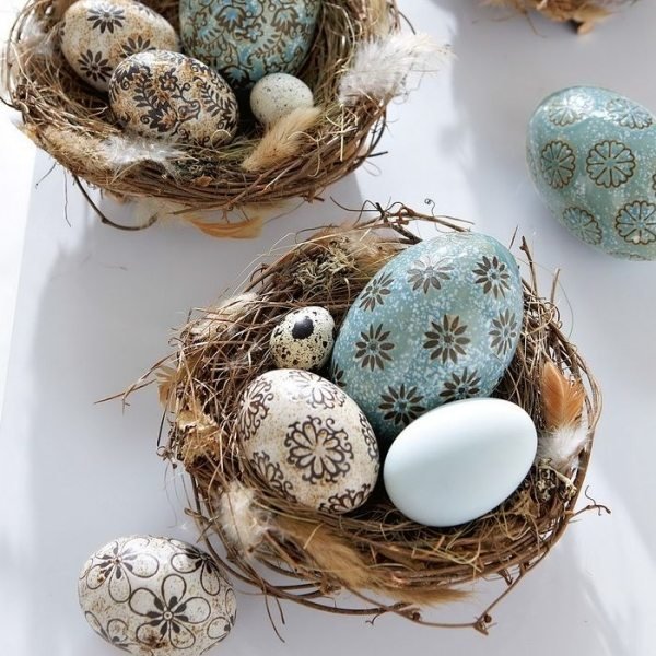 Páscoa decoração ovos decoração pássaro ninho primavera