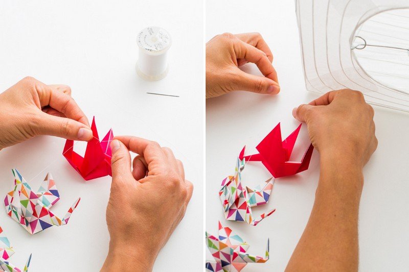 Handicrafts-children-origami-colorful-design-simple-project