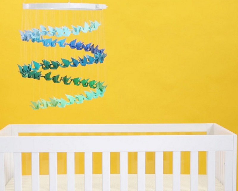 Artesanato-com-as-crianças-origami-guirlanda-idéias-decoração de quarto infantil