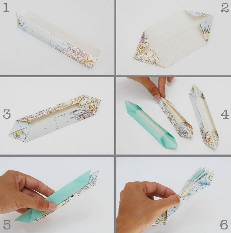 Artesanato-crianças-origami-dobragem-mapa-mundo-impressão-papel-ideias