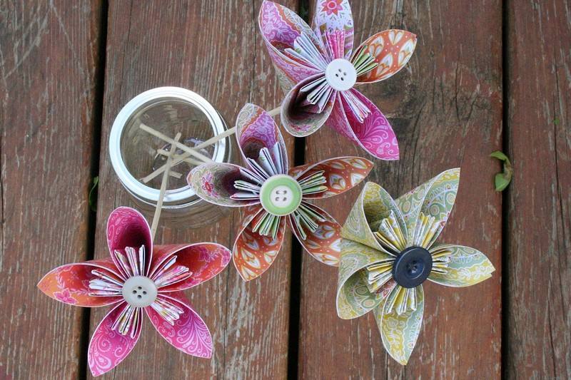 Arranjos de flores artesanais-infantis-origami-faça-você-faça-você-mesmo