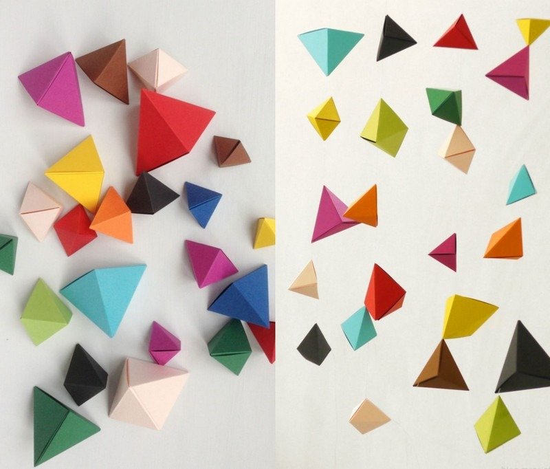 Artesanato-crianças-origami-guirlanda-papel-multicolorido