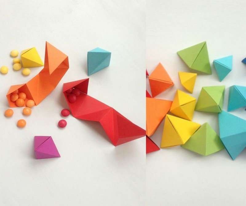Artesanato-crianças-origami-doces-ideias para embalagens