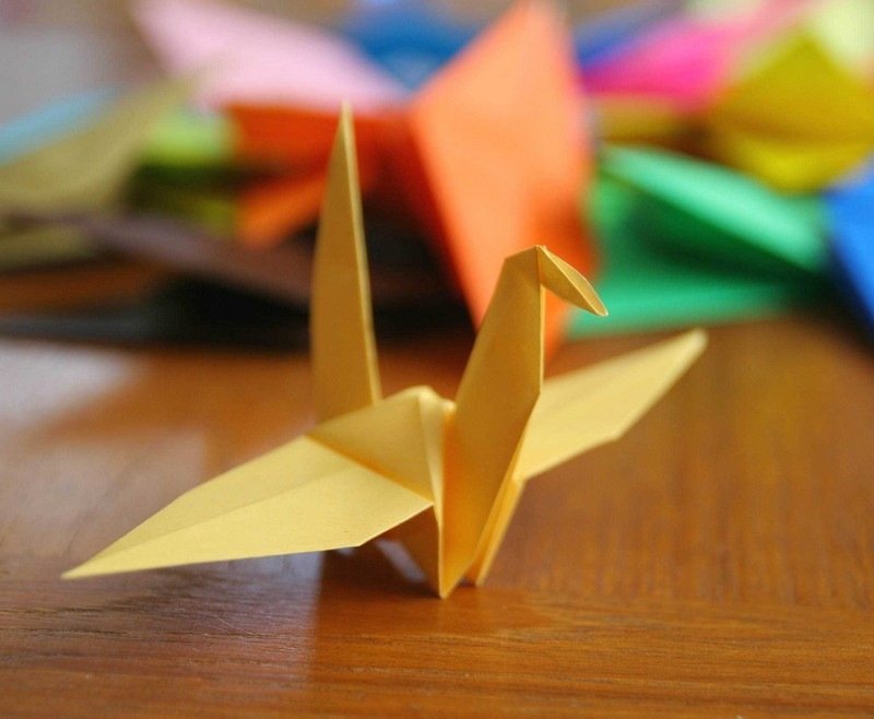 Artesanato-crianças-origami-papel-pássaros-ideias para dobrar