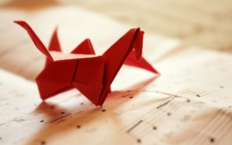 mexer com crianças origami papel vermelho papel carta animal