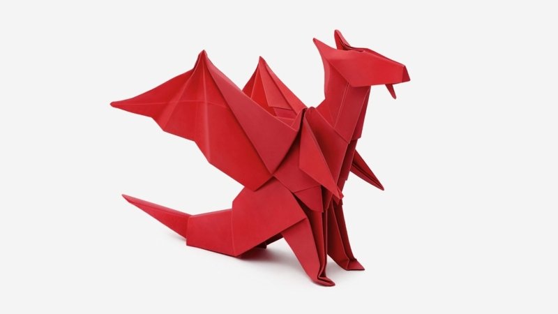 consertar com crianças as figuras de dragão vermelho, faça você mesmo o papel