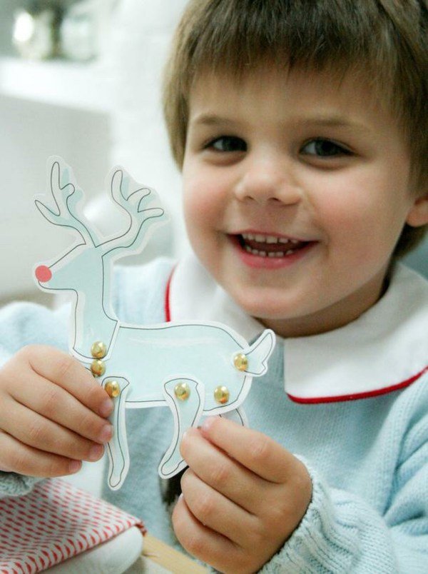 Figuras de papel Rudolf Reindeer ideias para mexer