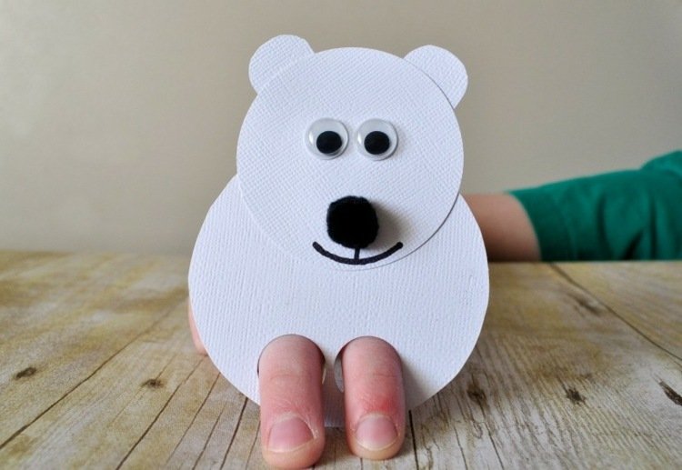 urso polar-dedo-fantoche-funileiro-criancinhas