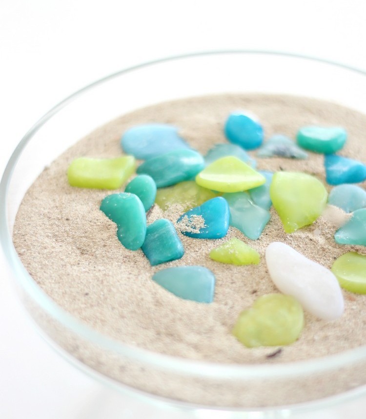 Faça um vidro marinho com argila