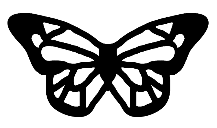 Artesanato com modelo de papel de seda grátis borboleta