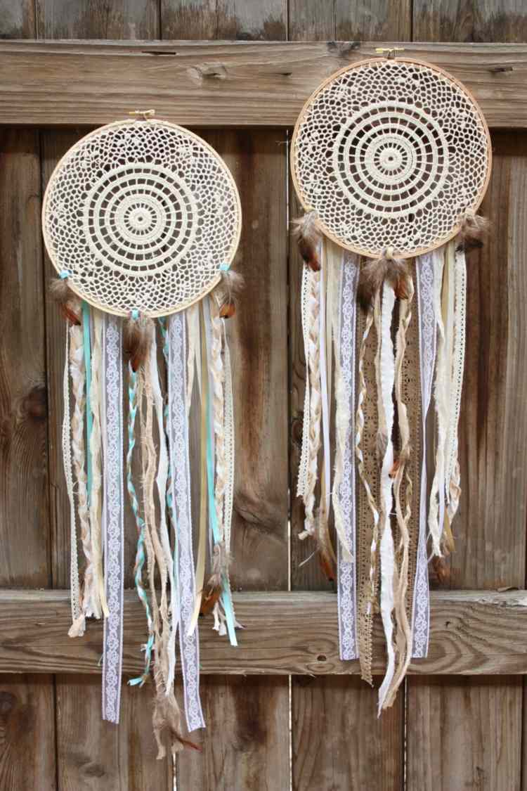 tinker-lace-doilies-dream catchers-make-yourself-tiras de tecido