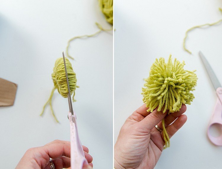 Como fazer você mesmo pompons de lã e papelão