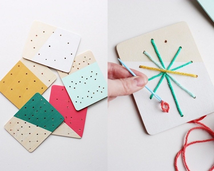 Artesanato infantil com lã e papelão para motivos de inverno