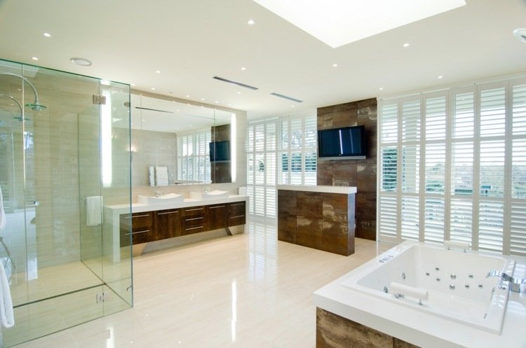 Banhos revestidos de azulejos metálicos ótica de vidro cabine de duche