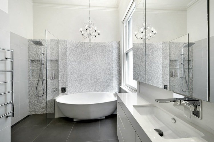 baeder-pictures-white-bath-tub-glass-shower-mosaic-grey-tiles-mirror-mirror-built-in-sink