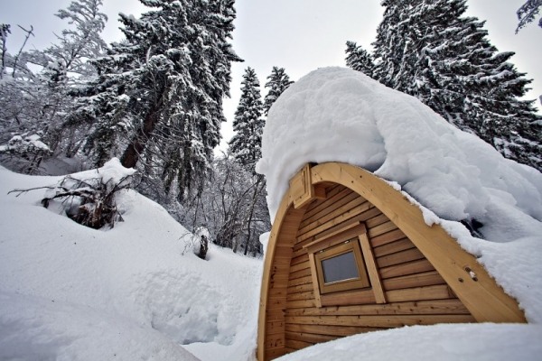Área de esqui de Wooden Hotel Igloo Suíça
