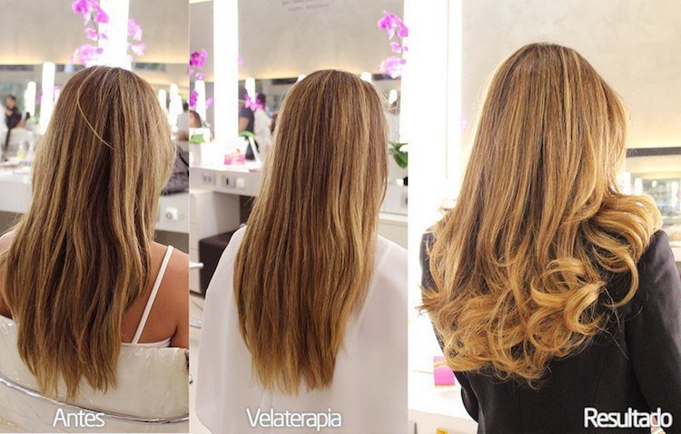 remova pontas de cabelo danificadas com Velaterapia