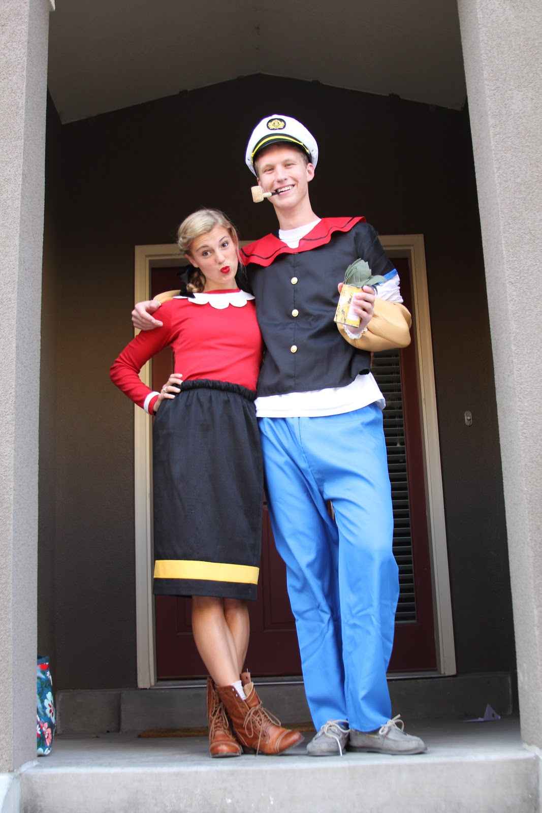 Traje de casal engraçado Popeye Carnival Ideias para festas de ano novo