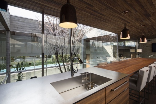 Cozinha aberta - equipamento estilo loft moderno