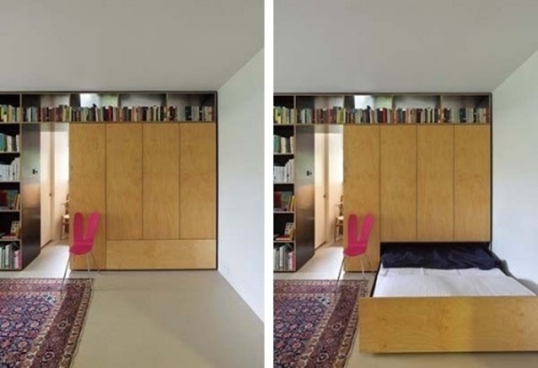Ideia cama com cama box para economizar espaço