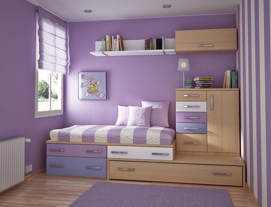 Quarto com cama box para crianças com economia de espaço