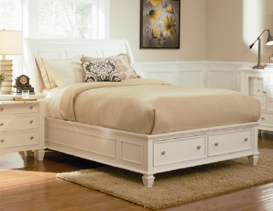 Ideia de cama com gavetas para economizar espaço