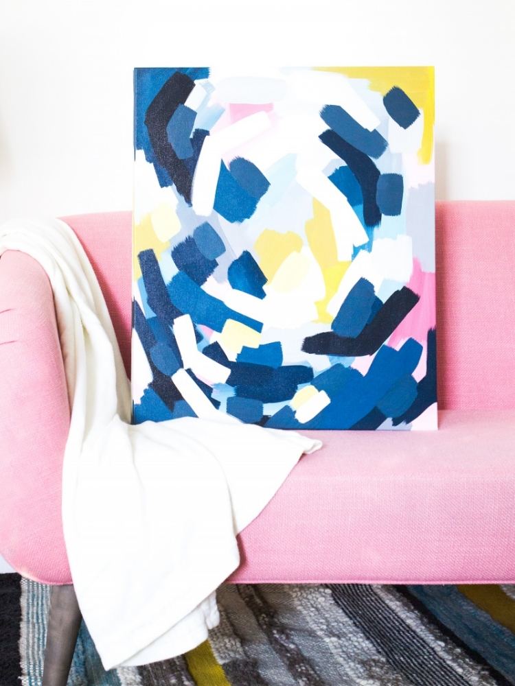 Create-your-own-pictures-wall-decoration-abstract-picture-blue-pink-expressionistic