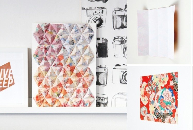 faça-suas-próprias-fotos-decoração-parede-origami-papel-figural-dobras