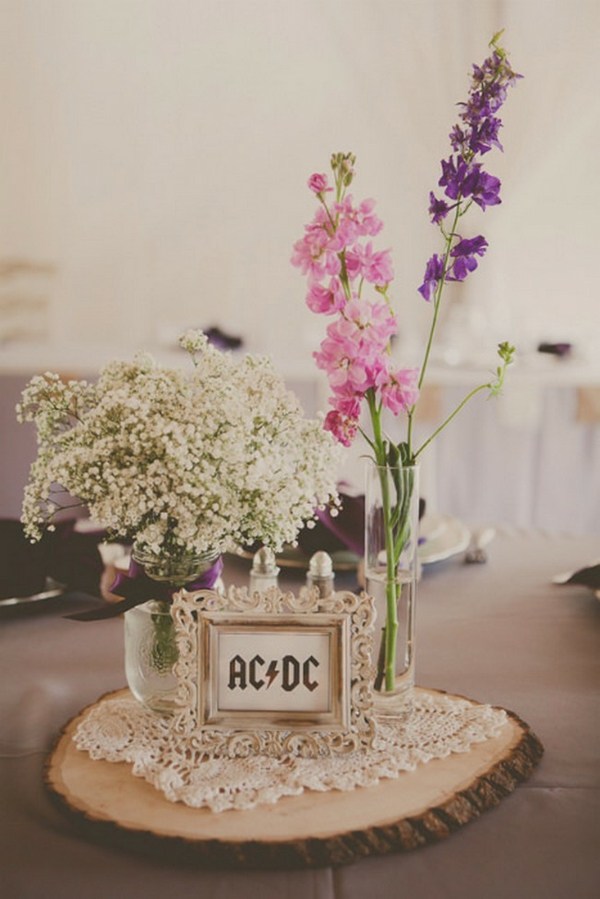 Projetos idéias de decoração de mesa flores de vaso de tronco de árvore